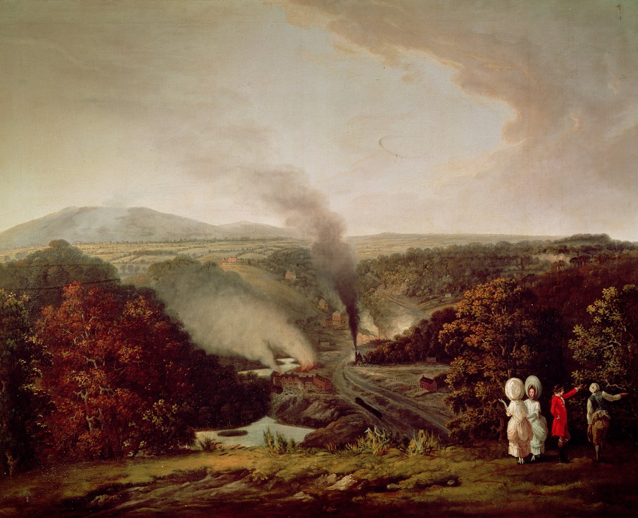 Popołudniowy widok na Coalbrookdale, 1777 autorstwa William Williams