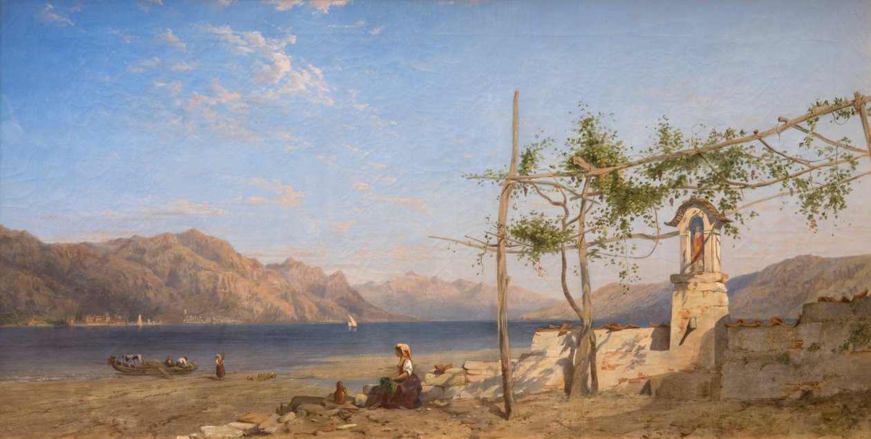 Trellis Vine na jeziorze Lugano autorstwa William Wilthieu Fenn