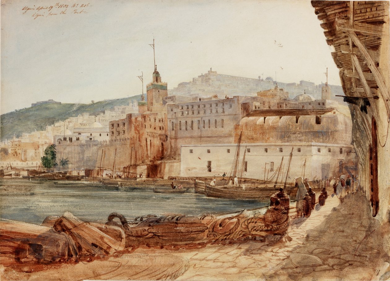 Algier od strony portu (ołówek i akwarela na papierze) autorstwa William Wyld