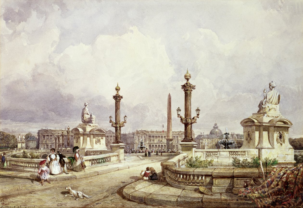 Place de la Concorde, ok. 1837 autorstwa William Wyld