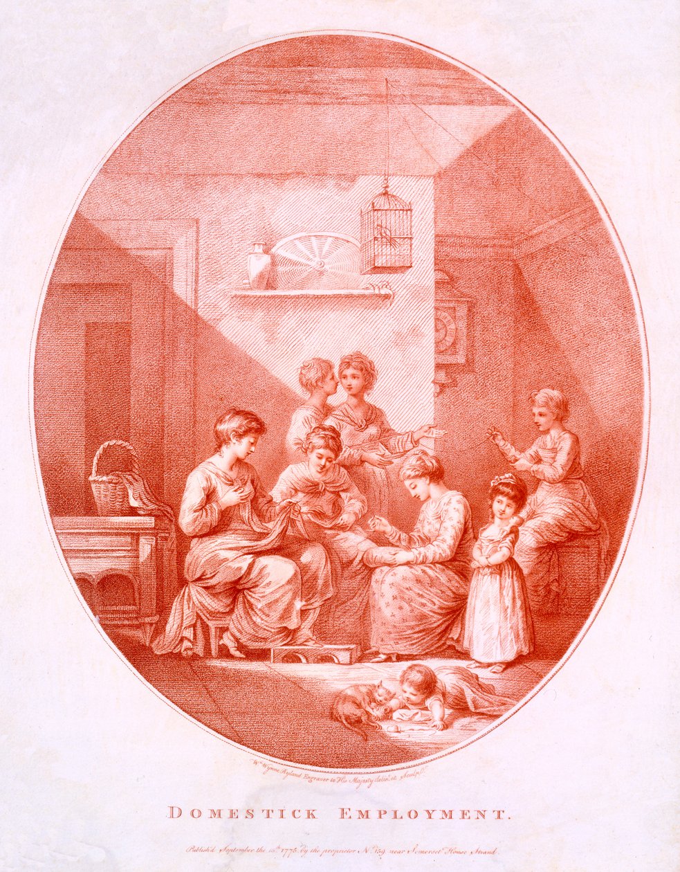 Zatrudnienie domowe, 1775 autorstwa William Wynne Ryland