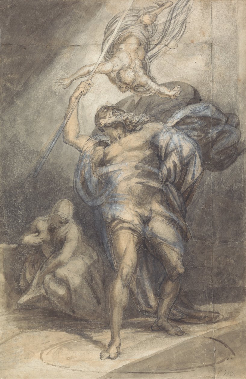 Prospero Przyzywający Arielę autorstwa William Young Ottley