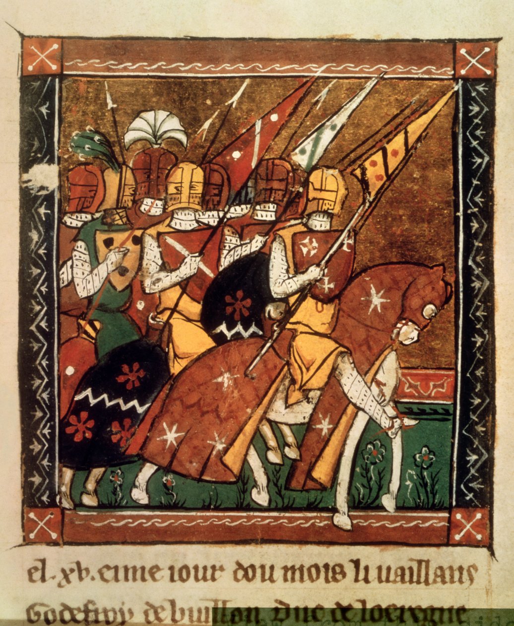 Fr 9084 f.20v: Wyruszenie na pierwszą krucjatę autorstwa William of Tyre