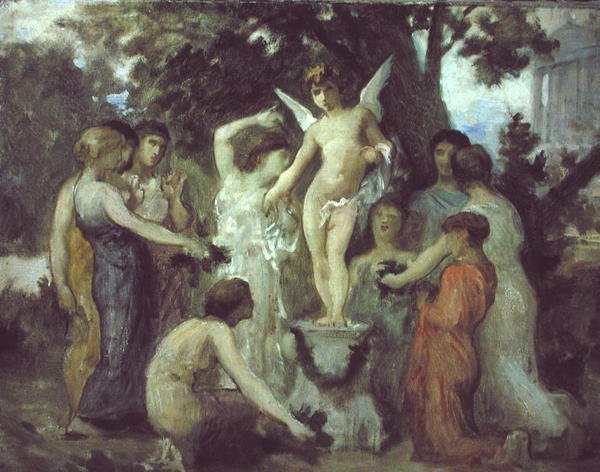Ofiarowanie Kupidynowi (olej na płótnie) autorstwa William Adolphe Bouguereau
