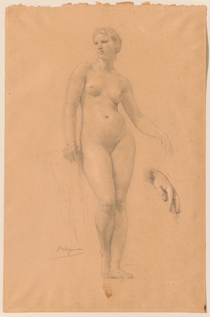 Studie der Venus für „Apollo und die Musen auf dem Olymp“ autorstwa William-Adolphe Bouguereau
