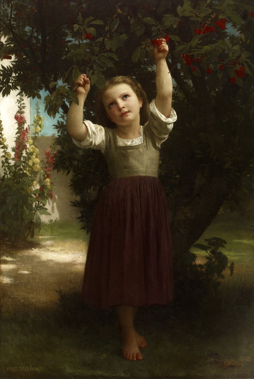 Zbieraczka wiśni autorstwa William-Adolphe Bouguereau