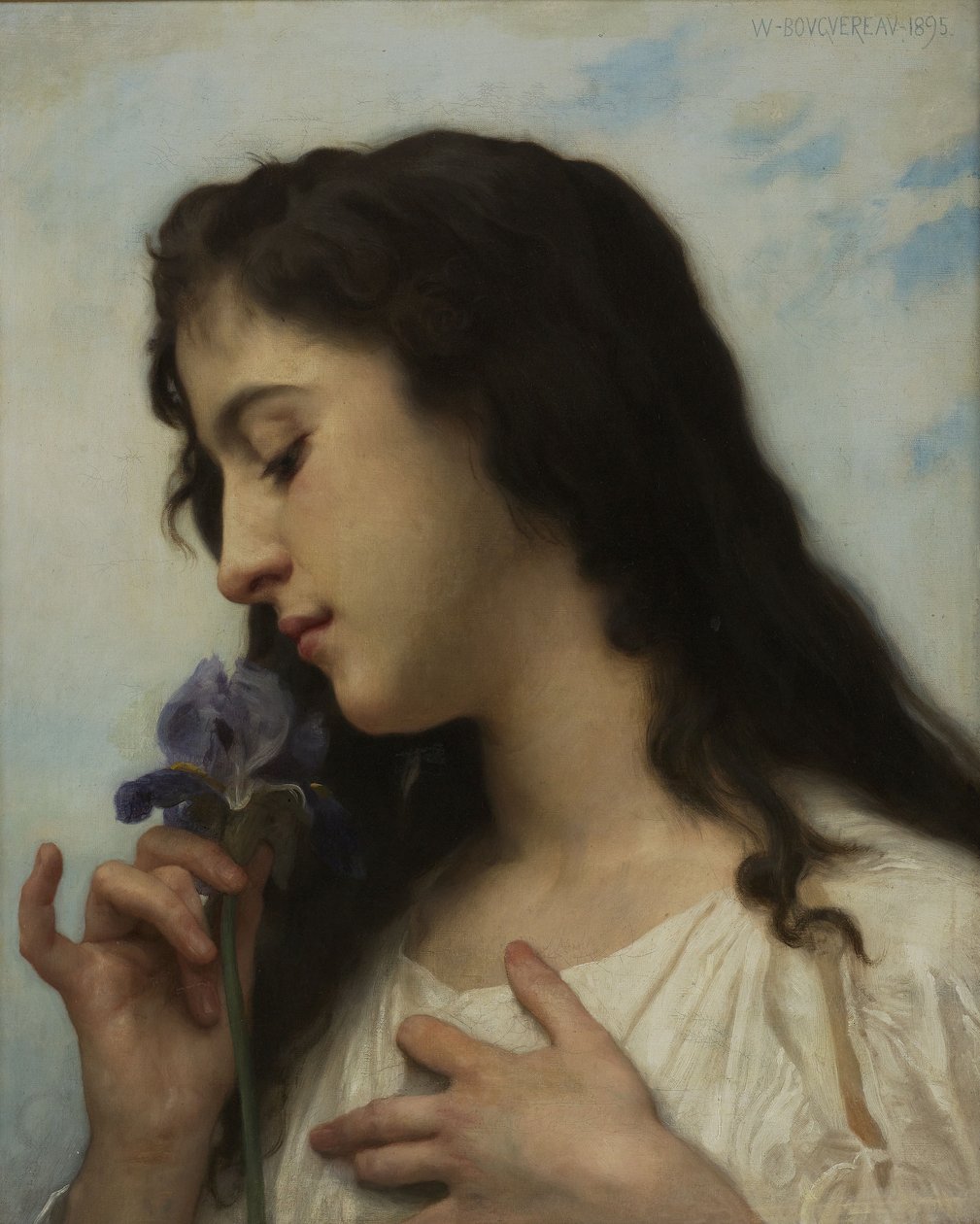 Kobieta z irysem autorstwa William-Adolphe Bouguereau