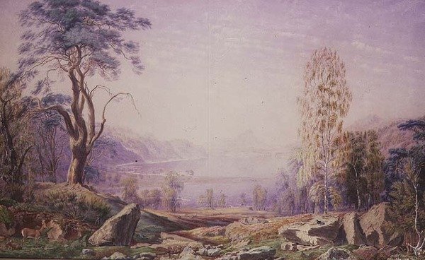 Loch Garry, Invernesshire, jesień 1856 autorstwa Joseph Mallord William Turner