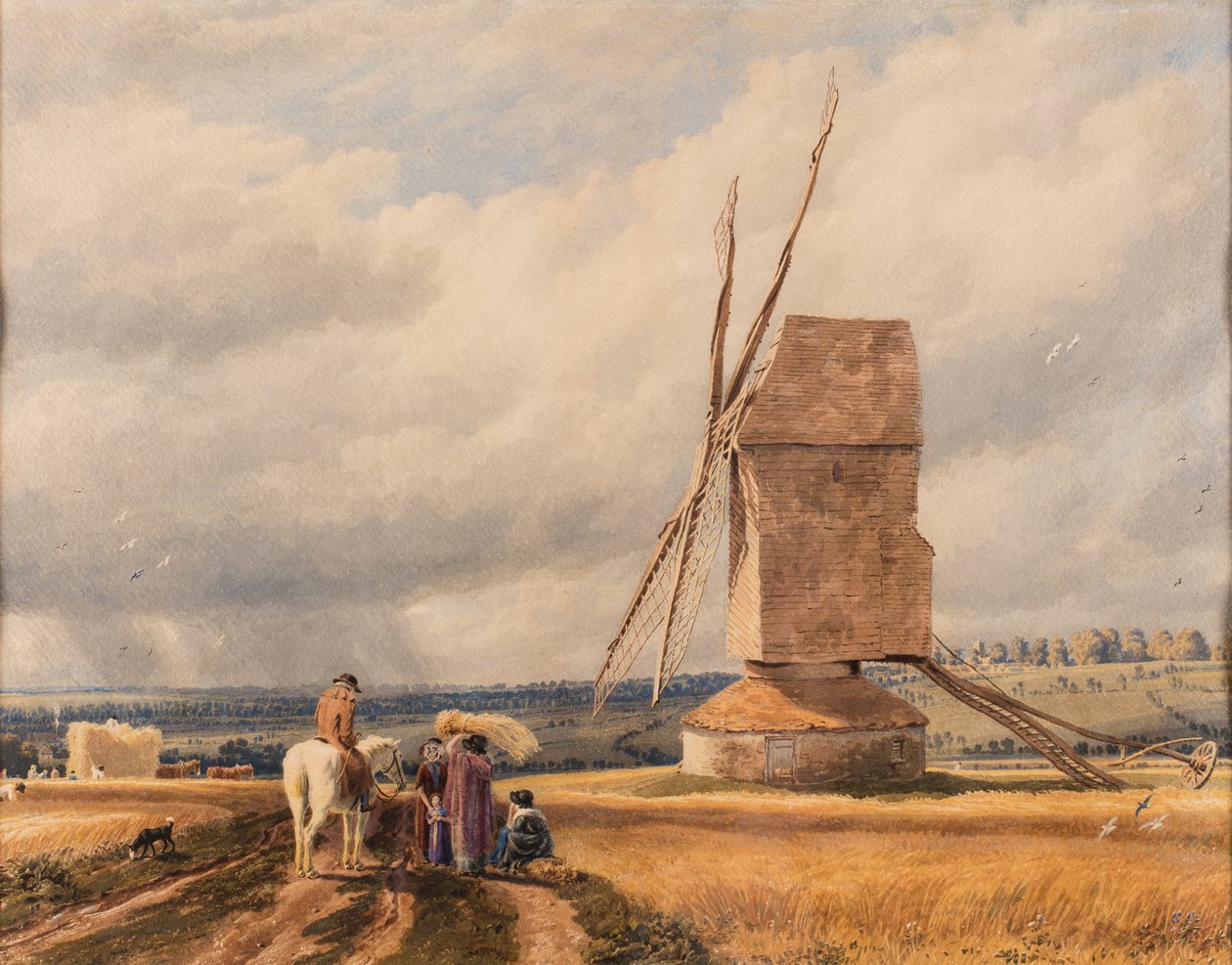 Stary Młyn, data nieznana (akwarela na papierze) autorstwa William (1789 1862) Turner