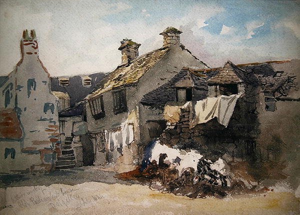 Sąd Wewnętrzny Starego Parlamentu, Dolgelley, Północna Walia (akwarela na papierze) autorstwa William Evans