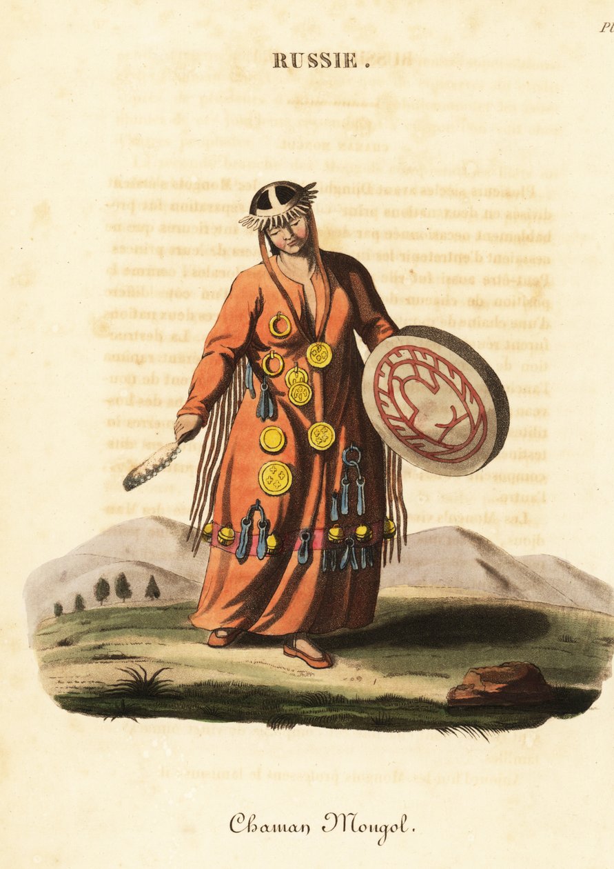 Czarodziejka lub szamanka, Mongołowie autorstwa William (after) Alexander