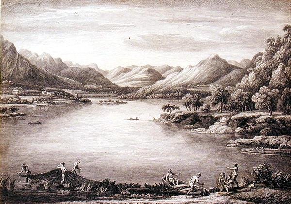 A View of the Head of Ulswater towards Patterdale, wyryty przez Chatelin and Mason autorstwa William (after) Bellers