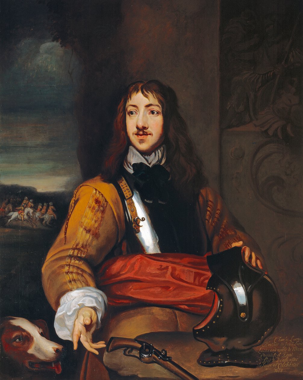 Pułkownik Richard Neville lub Sir Charles Lucas (1615-76) ok. 1643 (olej na płótnie) autorstwa William (after) Dobson