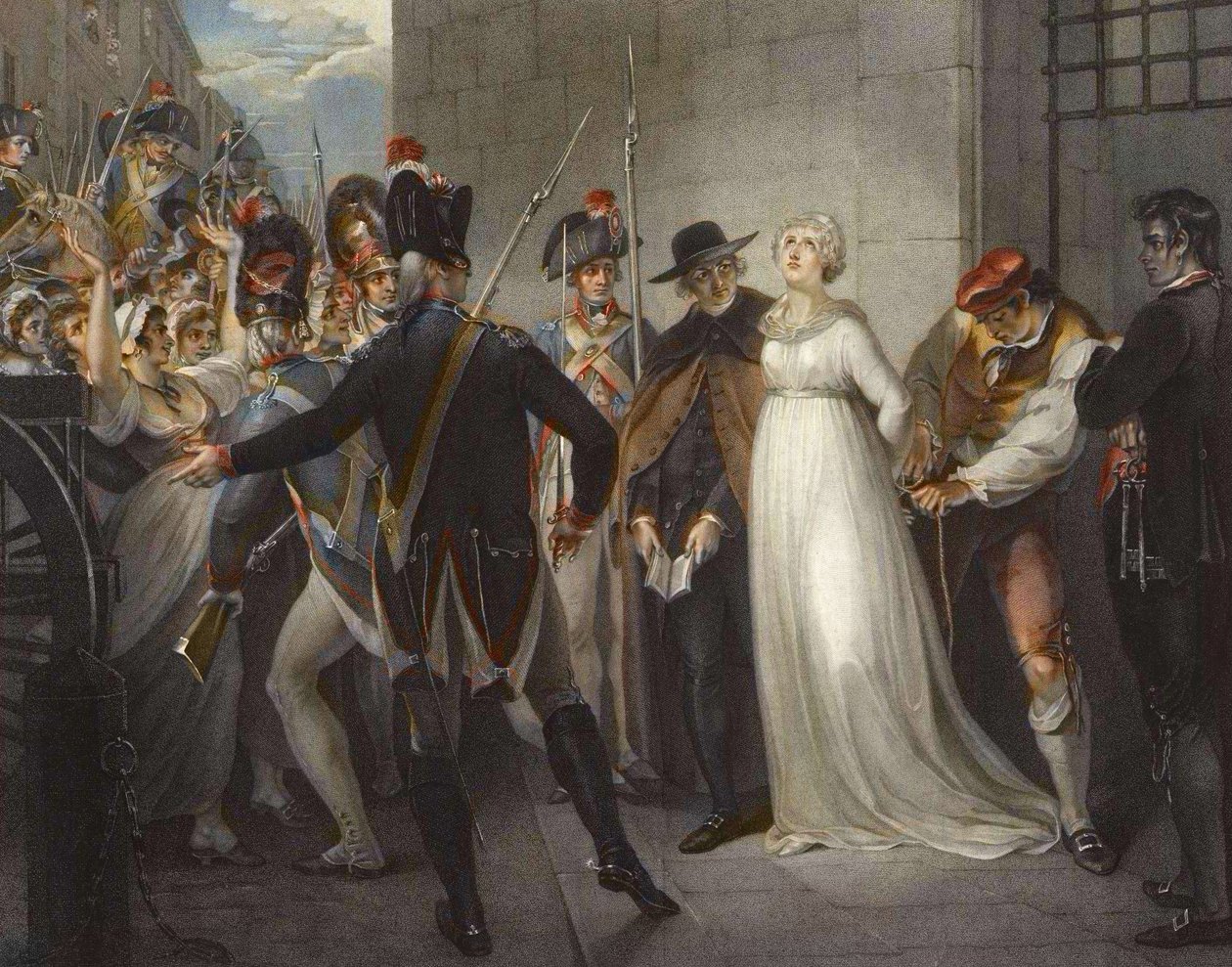 Marie-Antoinette opuszcza Conciergerie, 16 października autorstwa William (after) Hamilton