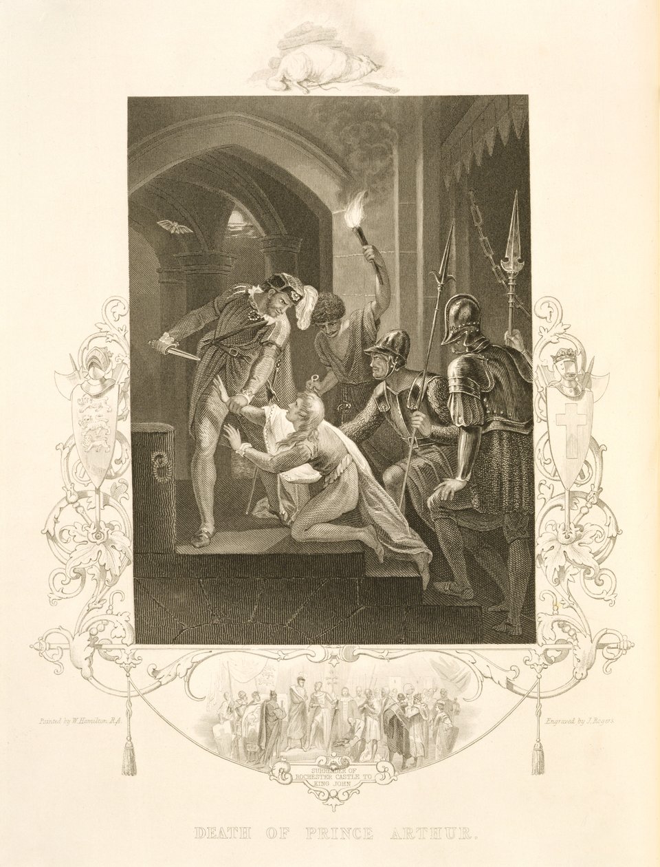 Śmierć księcia Artura w King John Williama Shakespeare