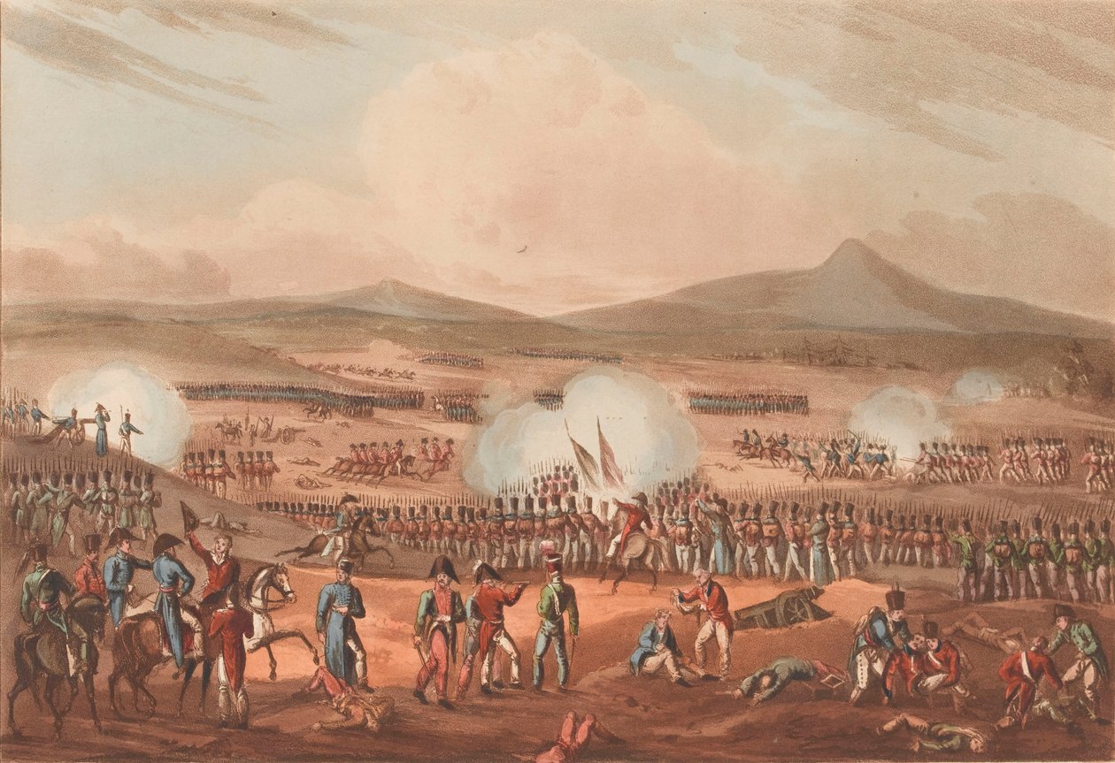 Bitwa pod Fuentes D’Onoro, 5 maja 1811 (akwatinta, kolorowa) autorstwa William (after) Heath