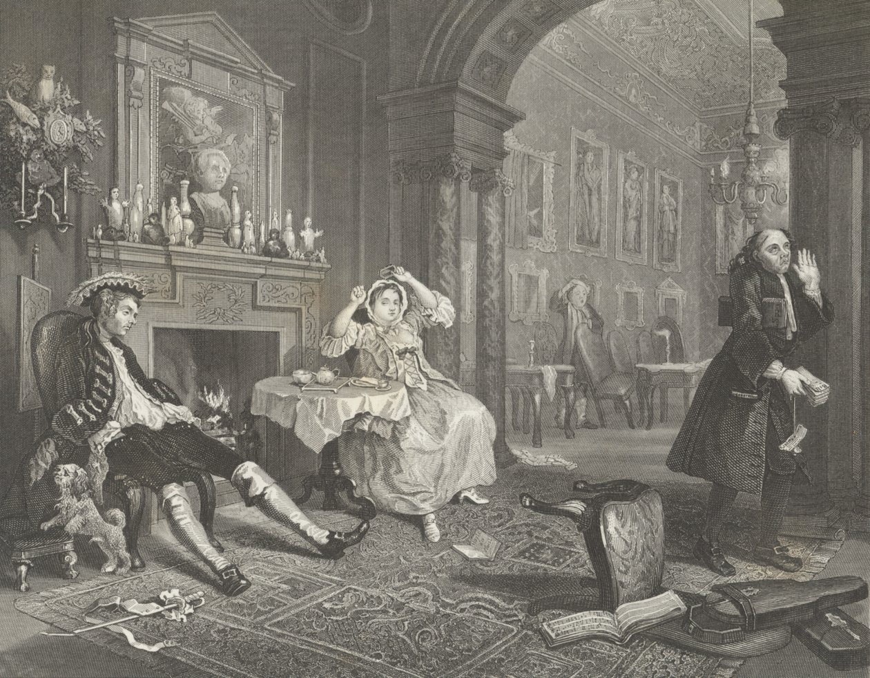 Małżeństwo a la Mode autorstwa William (after) Hogarth