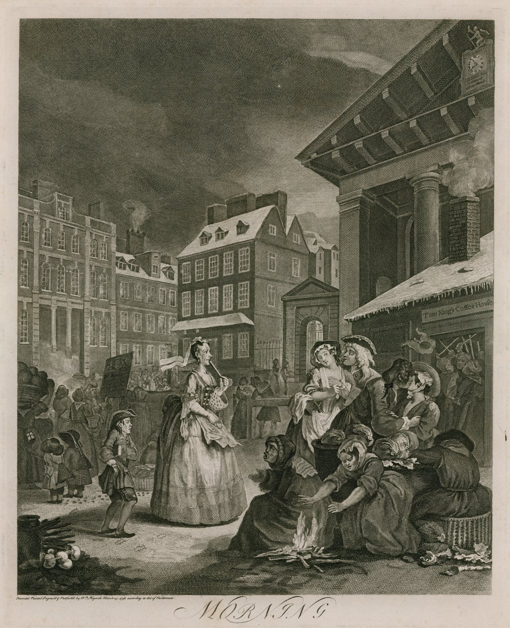 Poranek (grawerunek) autorstwa William (after) Hogarth