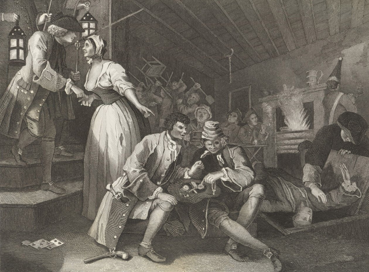 Legowisko złodziei - autorstwa William (after) Hogarth