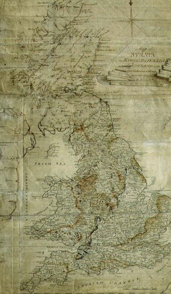 Mapa warstw w Anglii, Walii i części Szkocji, sztur. John Cary, ok. 1802-3 (rycina) autorstwa William (after) Smith