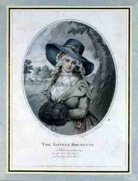 The Lovely Brunette, grawerowane przez E. Williamsa, wyd. przez Prattent autorstwa William (after) Ward