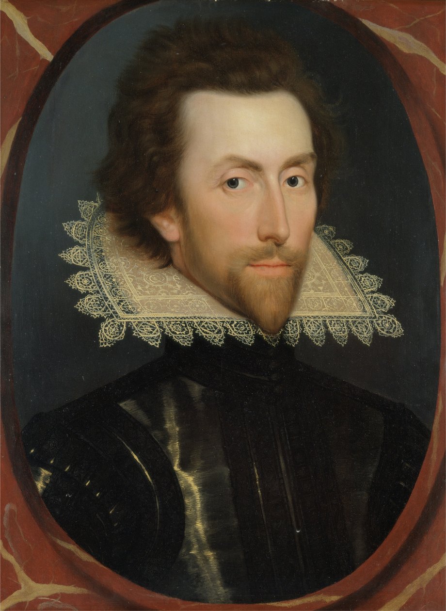 Portret Gray Brydges, piątego barona Chandos z Sudeley (ok. 1581-1621) ok. 1615 (olej na panelu) autorstwa William (attr. to) Larkin