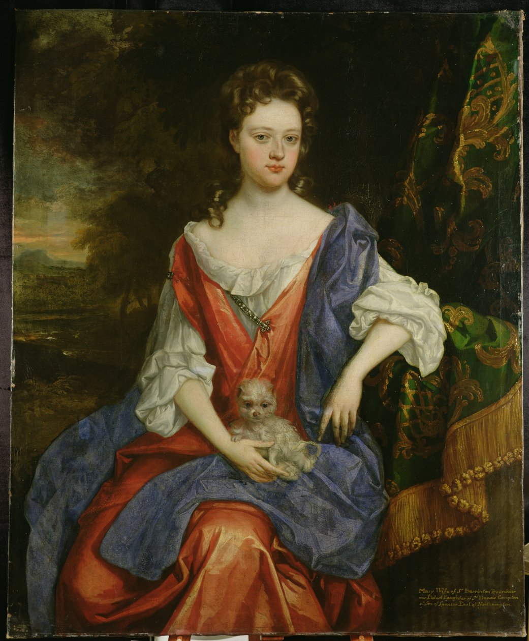 Portret Mary, Lady Barrington Bourchier (olej na płótnie) autorstwa William (attr. to) Wissing or Wissmig
