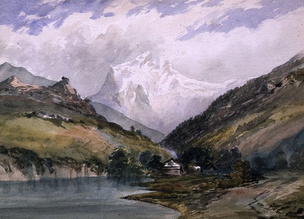 Wetterhorn, Berneński Oberland (olej na płótnie) autorstwa William (circle of) Callow
