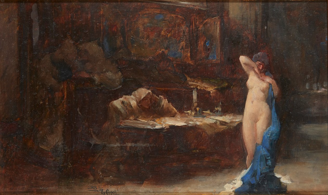 W Radzie ( olej na pokładzie) autorstwa William A. Breakspeare