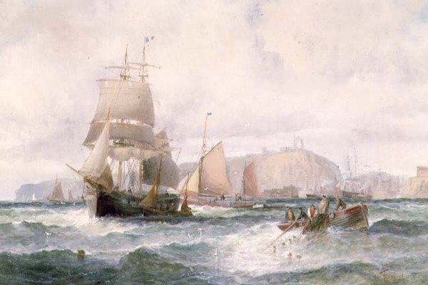 Żegluga u wybrzeży autorstwa William A. Thornley or Thornbery