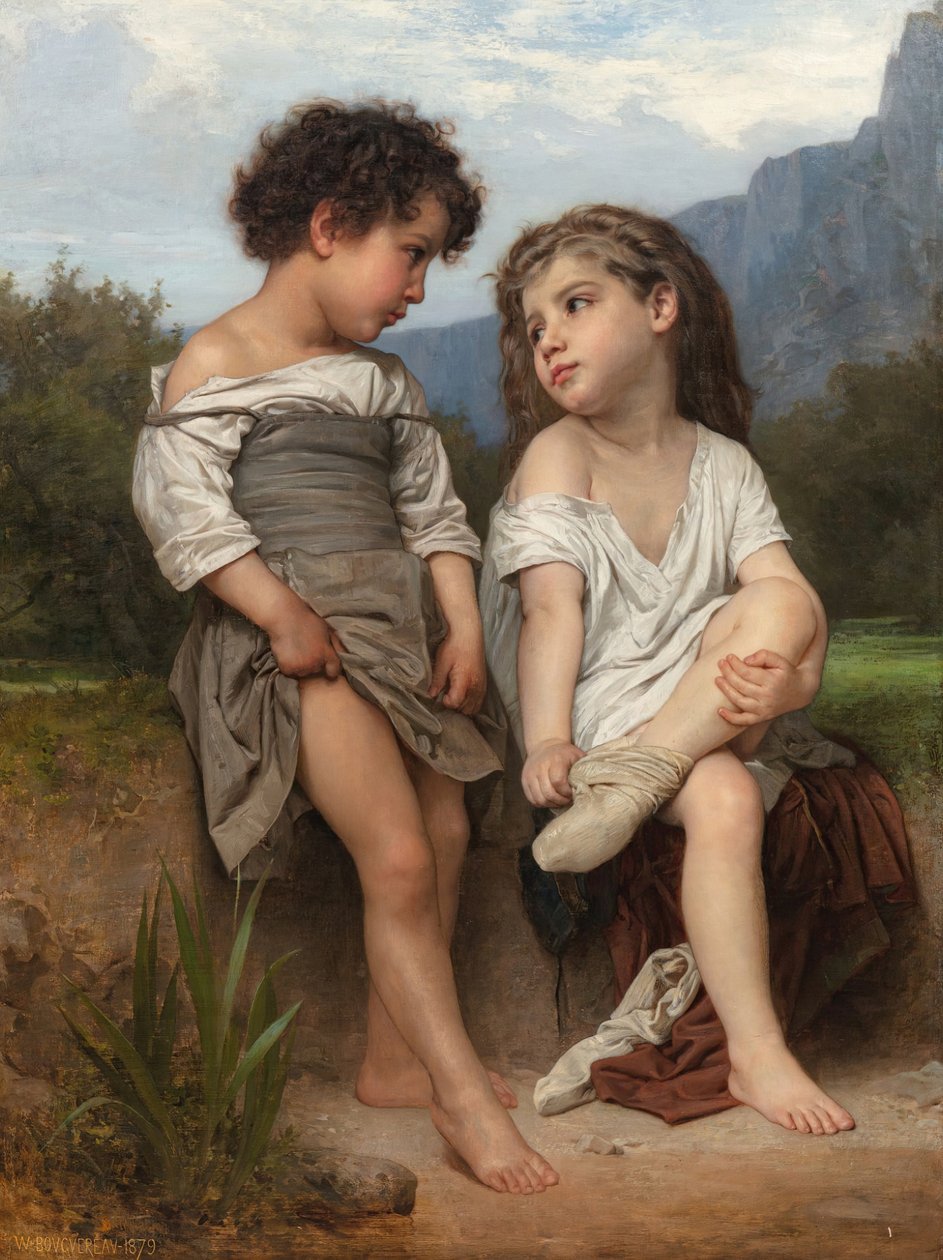 Na skraju potoku autorstwa William-Adolphe Bouguereau