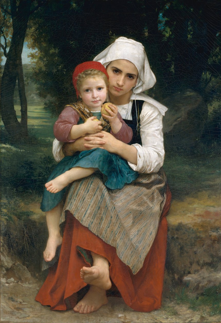 Brat i siostra Breton, 1871. autorstwa William Adolphe Bouguereau
