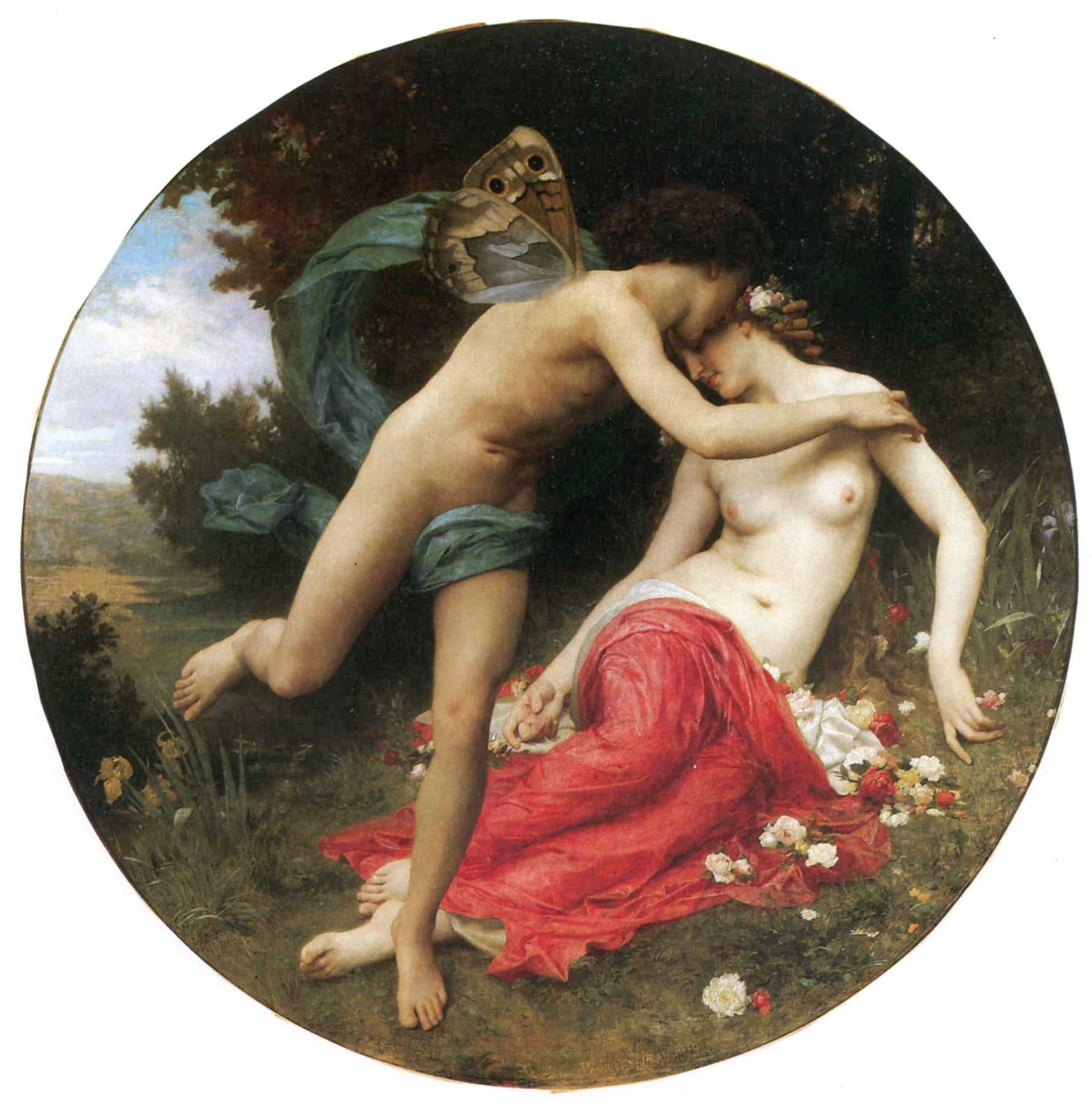Flora i Zefir autorstwa William Adolphe Bouguereau