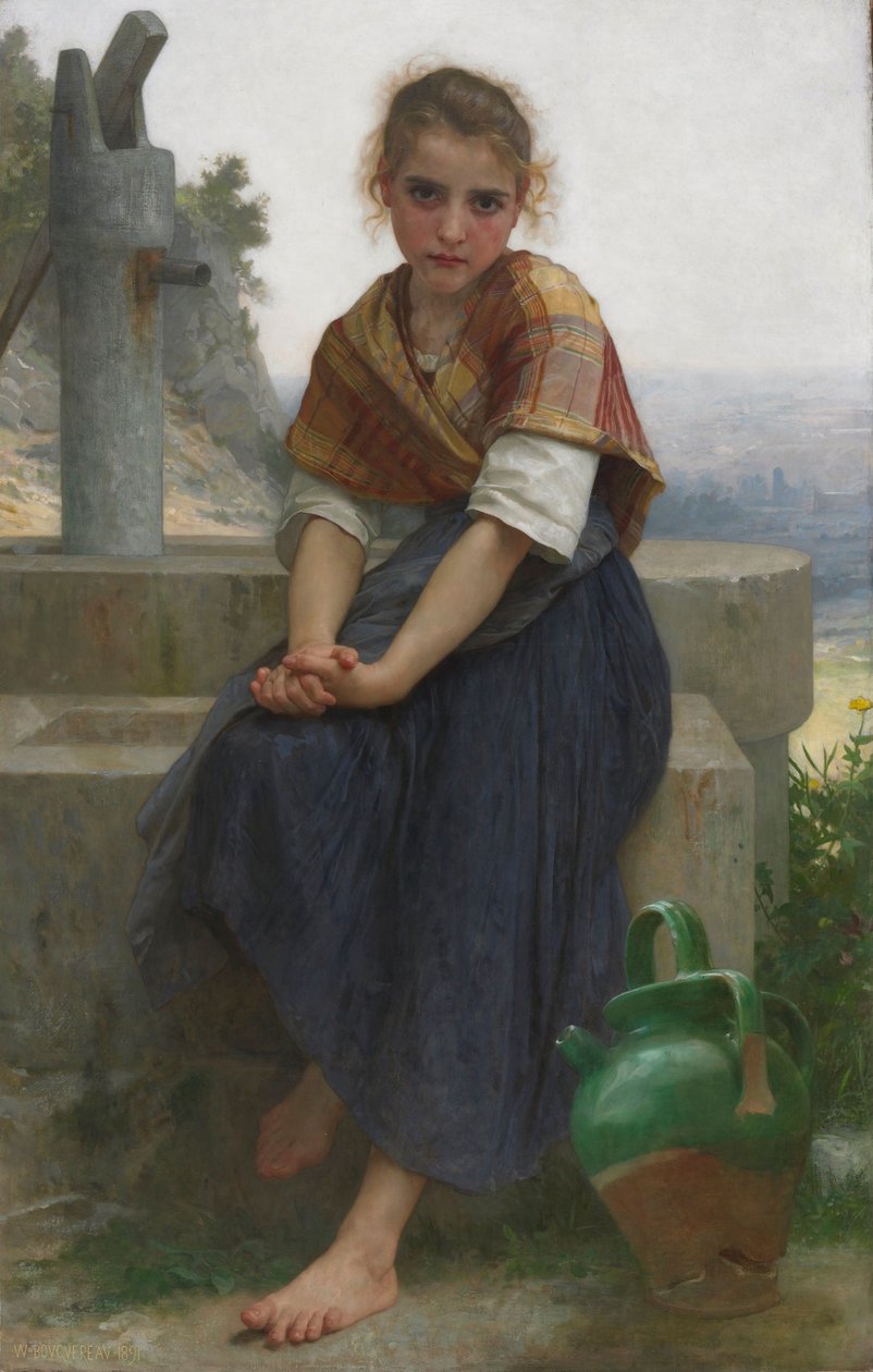 Francuski:  La Cruche Cassée Rozbity dzbanek autorstwa William Adolphe Bouguereau