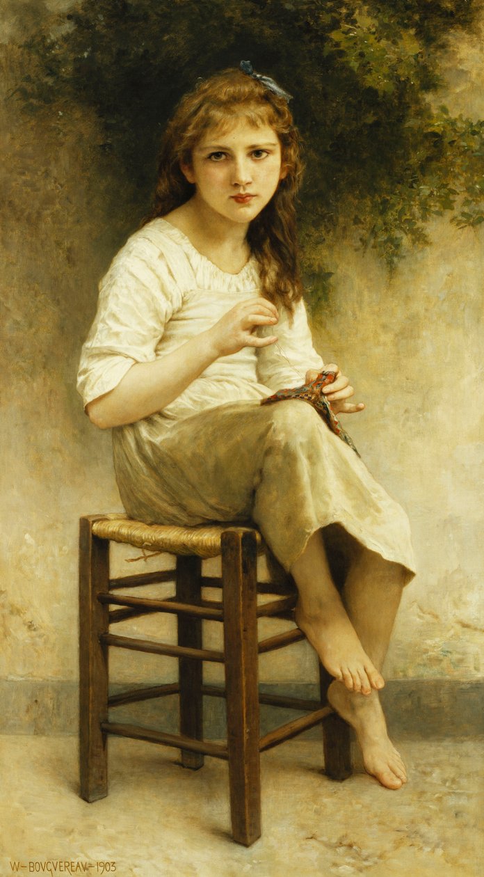 Bezczynne myśli autorstwa William Adolphe Bouguereau