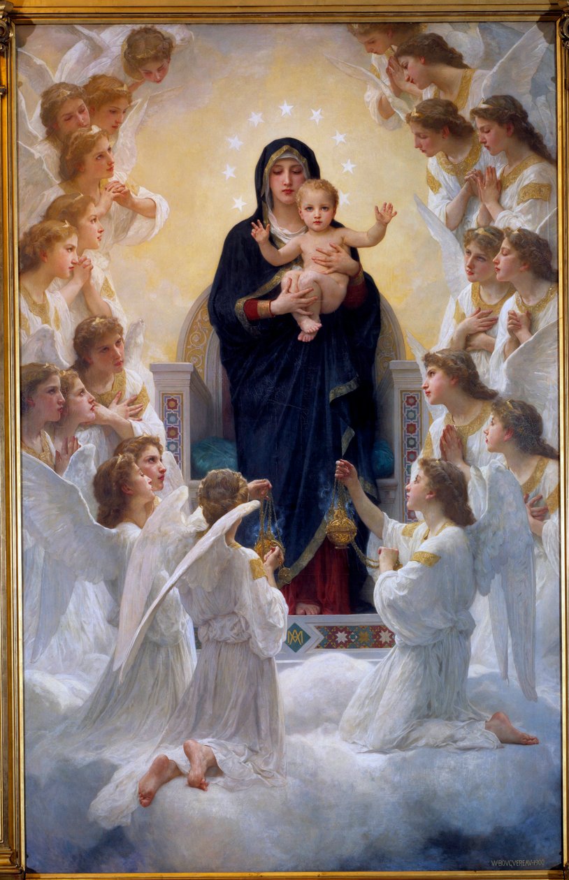 Dziewica z aniołami — William Adolphe Bouguereau (1825-1905) 1900 autorstwa William Adolphe Bouguereau