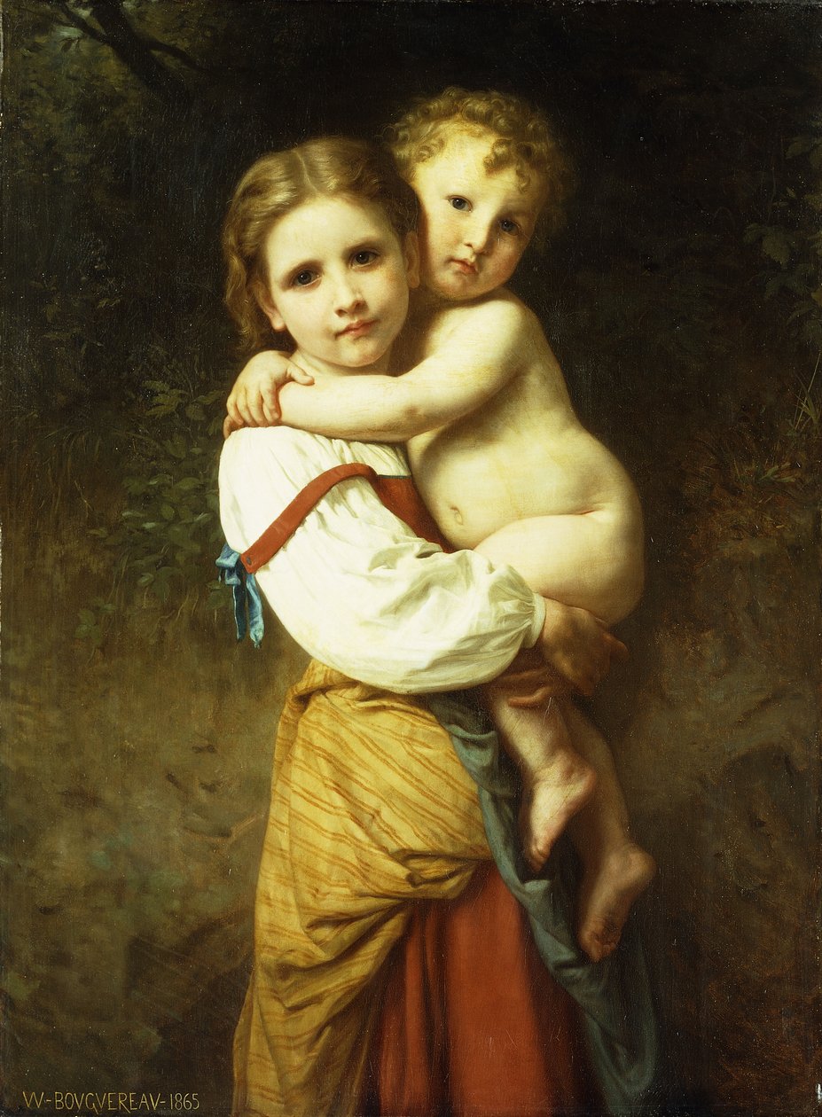Starsza Siostra; Wielka Siostra, 1865 autorstwa William Adolphe Bouguereau
