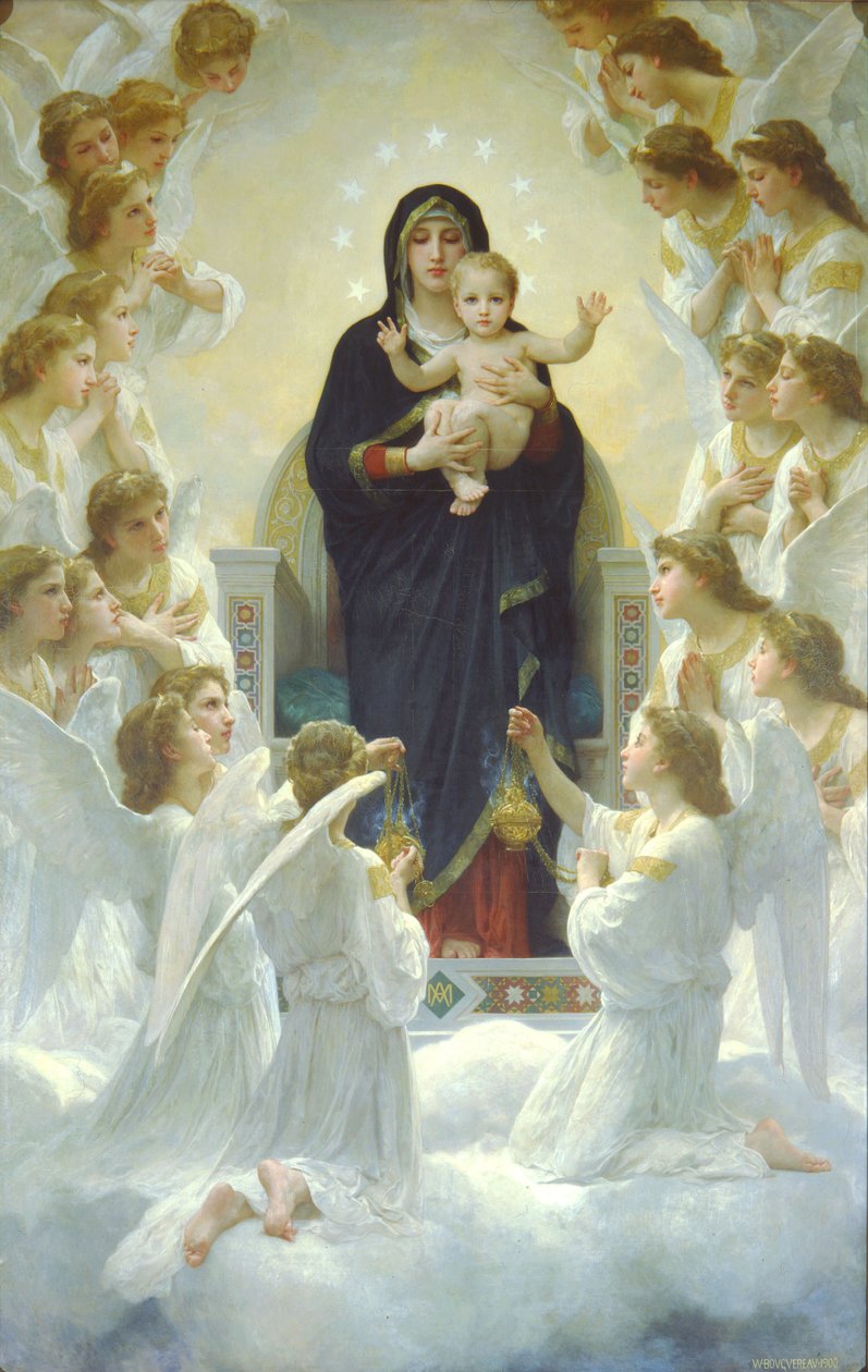 Królowa aniołów lub Dziewica z aniołami autorstwa William Adolphe Bouguereau