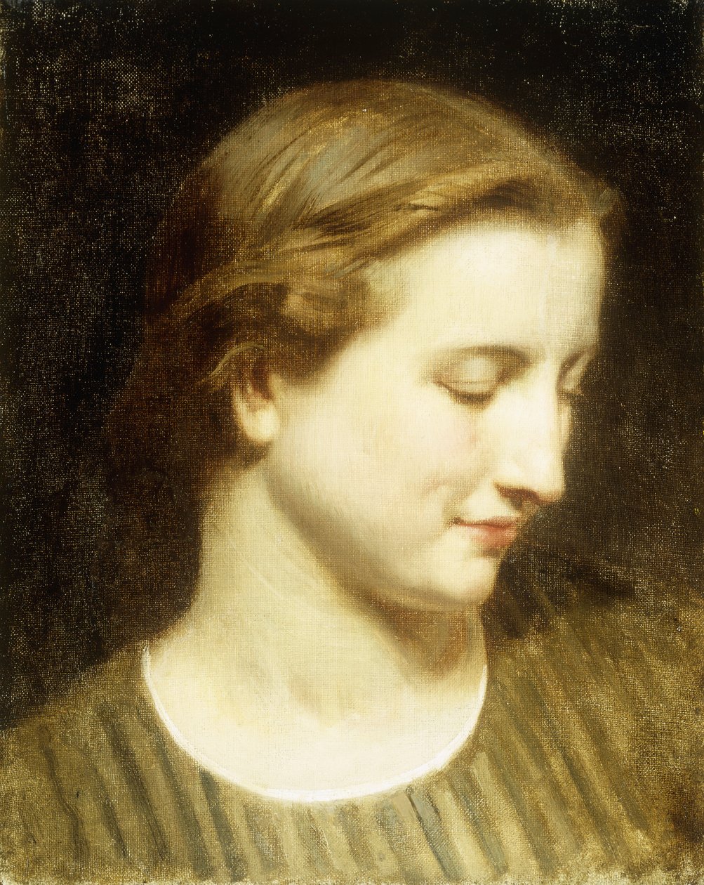 Kobieta w sukience w paski autorstwa William Adolphe Bouguereau