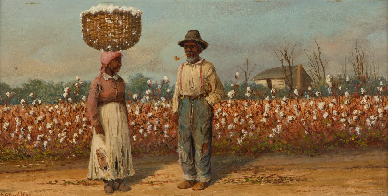 Zbieracze bawełny, ok. 1890 (olej na desce akrylowej) autorstwa William Aiken Walker