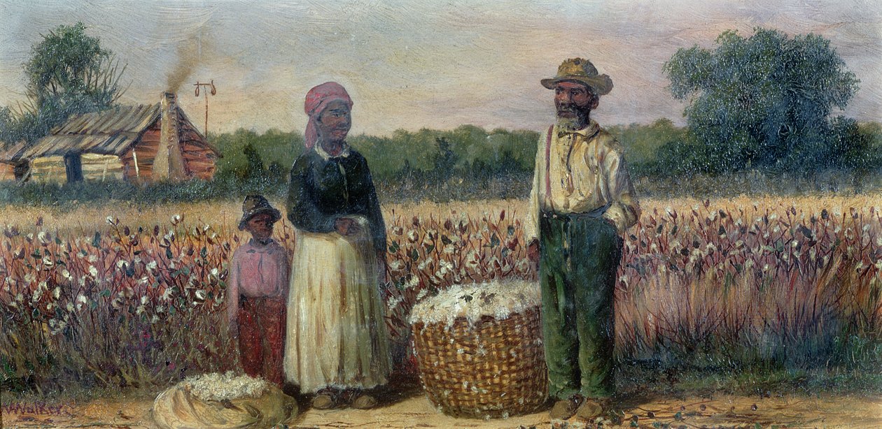 Zbieracze bawełny na amerykańskim Południu (plansza) (dla pary patrz 67736) autorstwa William Aiken Walker