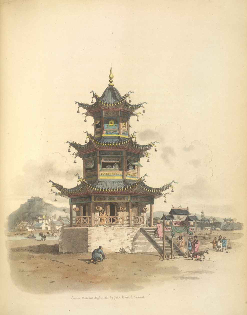 Pagoda lub świątynia autorstwa William Alexander