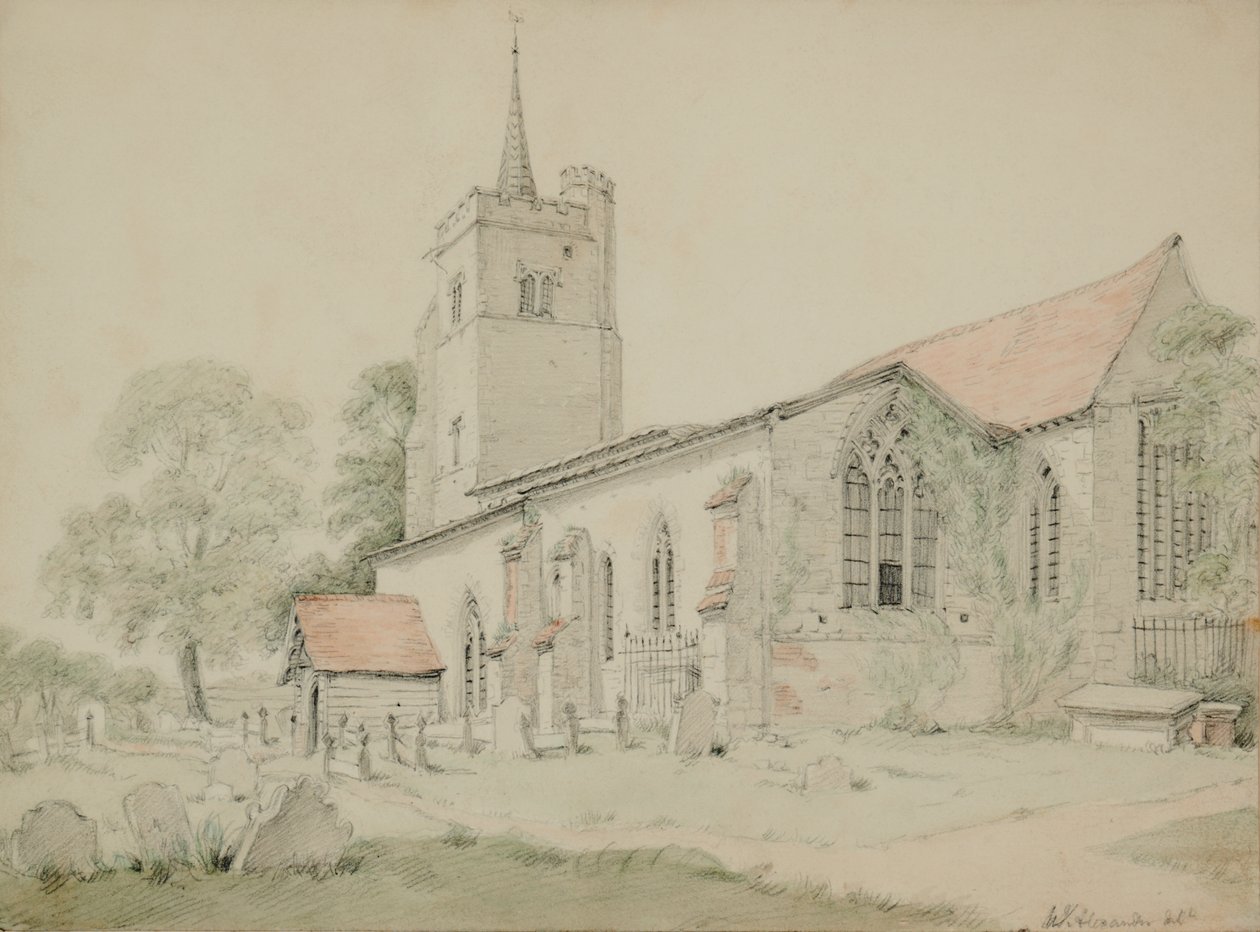 Kościół Aldenham, Hertfordshire autorstwa William Alexander