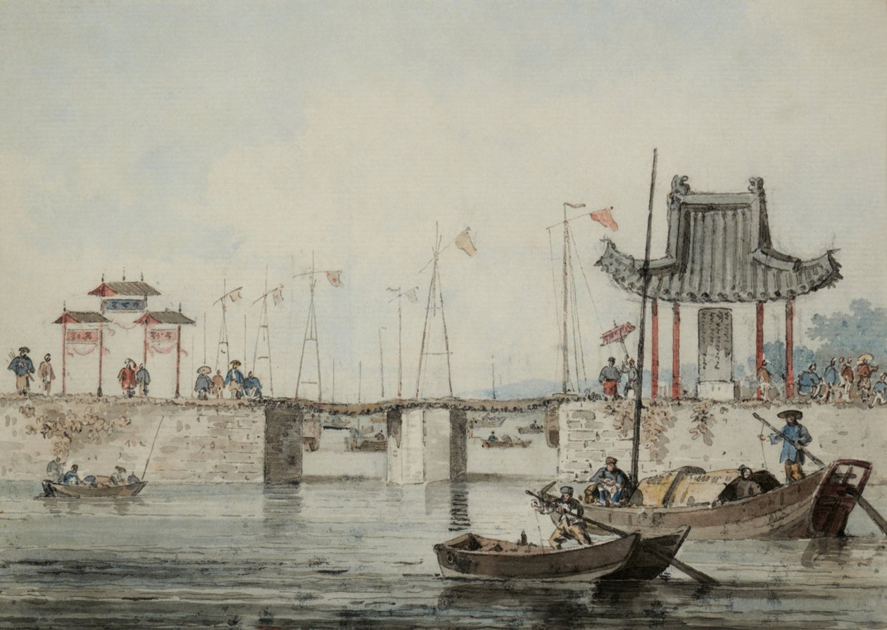 Chińska scena portowa autorstwa William Alexander