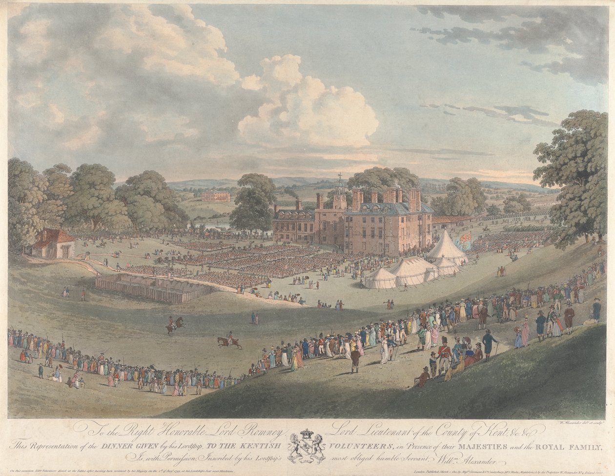 Kolacja wydana wolontariuszom z Kentish (w Mote, Maidstone) autorstwa William Alexander