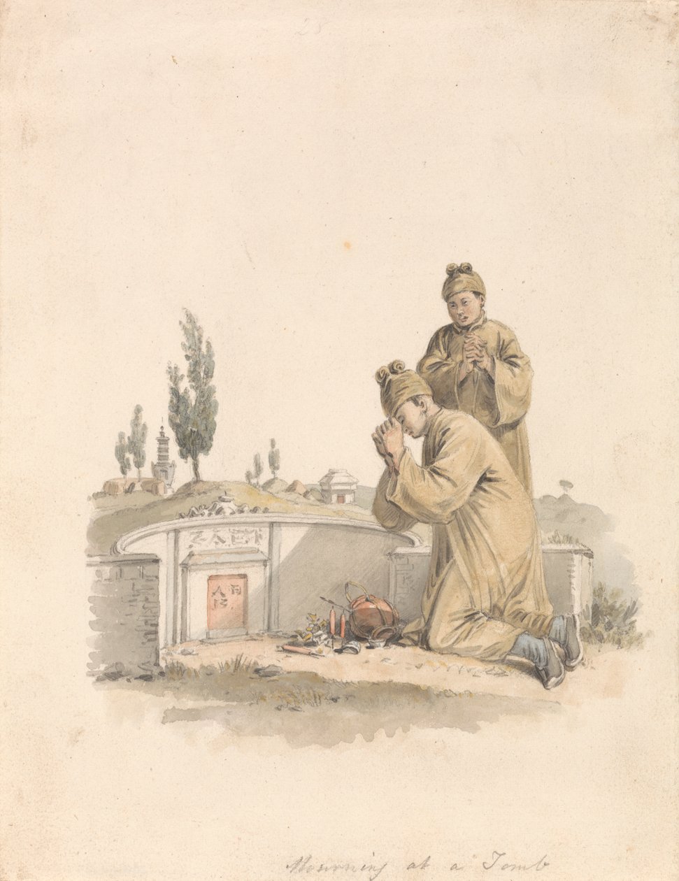 Żałoba przy grobie autorstwa William Alexander