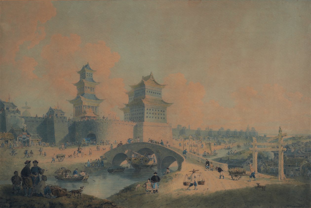 Pekin City, Ping Tze Muen, jedna z zachodnich bram Pekinu autorstwa William Alexander