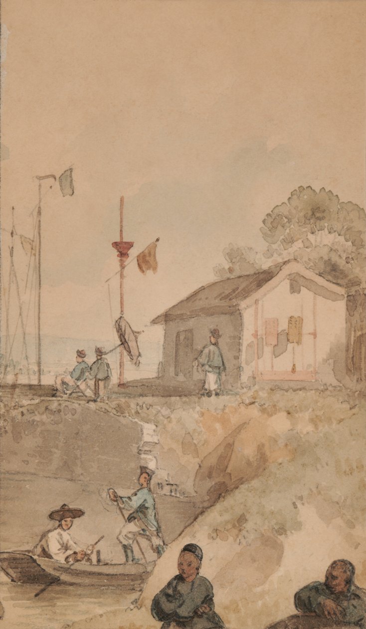 Łódź rzeczna w Chinach, listopad autorstwa William Alexander