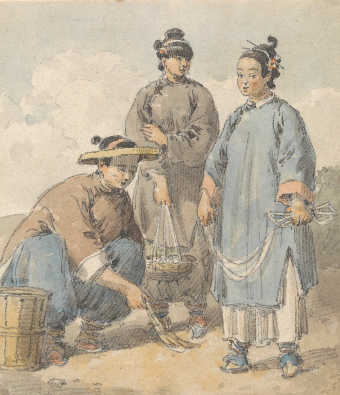 Trzy chińskie sprzedawczynie uliczne autorstwa William Alexander