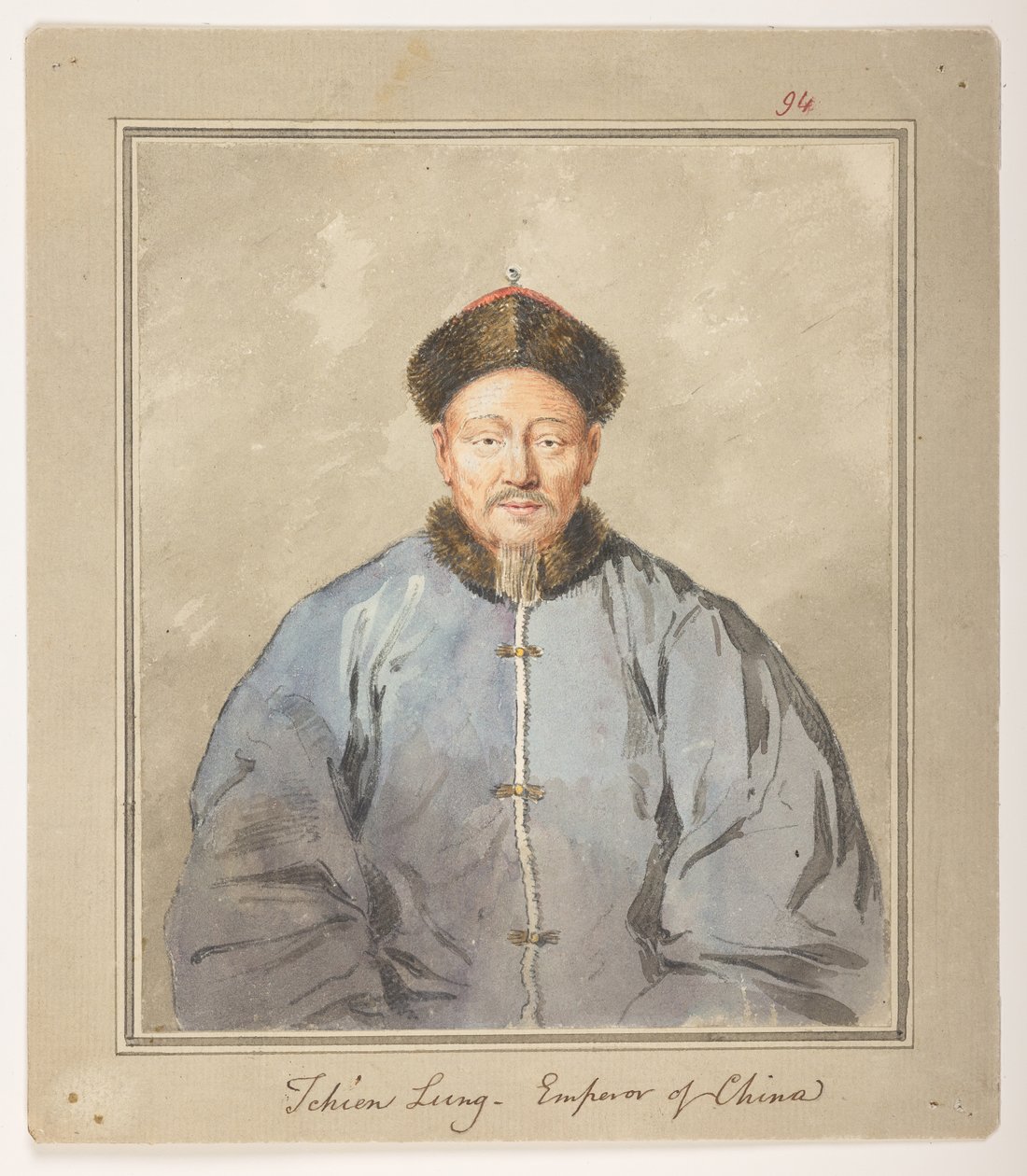 WD 959 sekcja 1 f.94, Chien Lung, cesarz Chin, ok. 1793. Portret cesarza Chin Ch